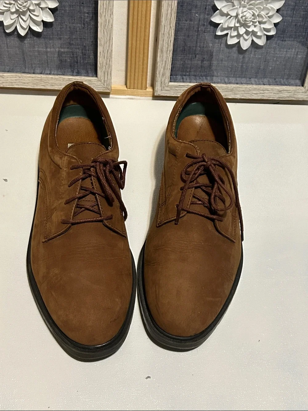 Men's Brown Suede Derby Shoes - Classic Lace-Up
